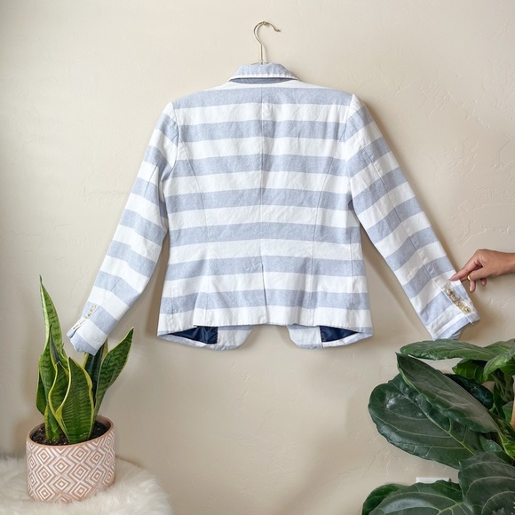 Merona Blue and White Striped Blazer - Picture 3 of 16